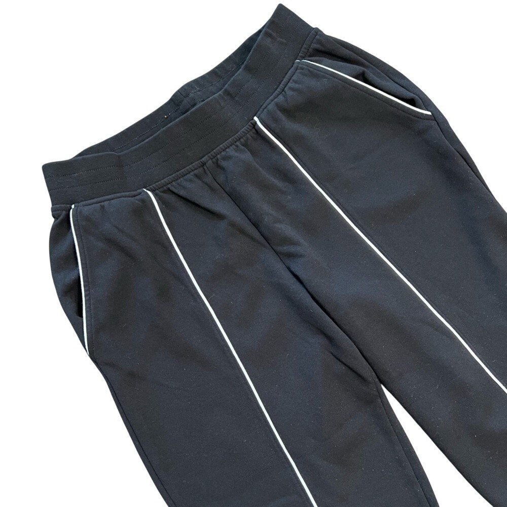 ATM Anthony Thomas Melillo‎ - French Terry Crop Black Piped Retro Track Joggers - Picture 5 of 9